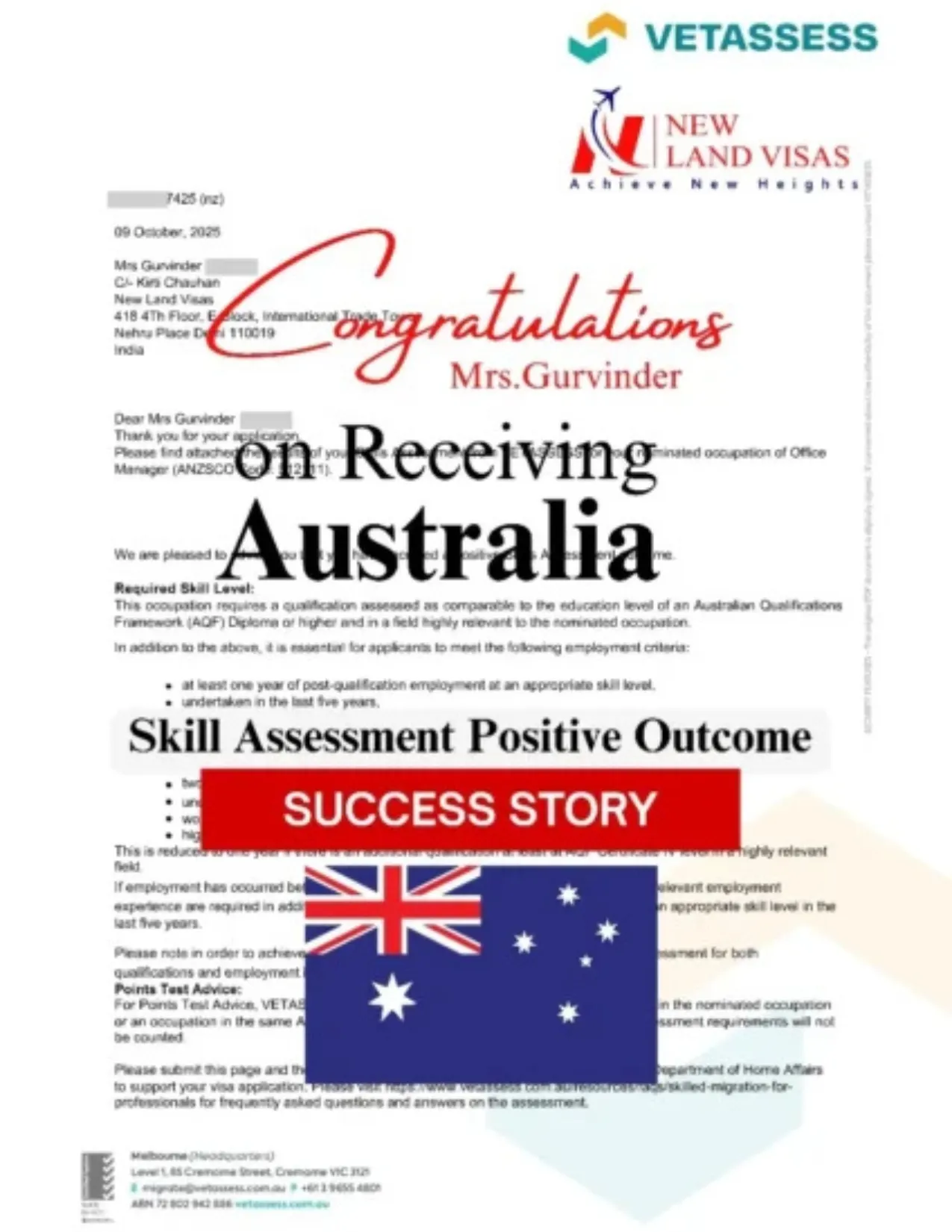 Skill Assessment Positive Outcome Australia 2